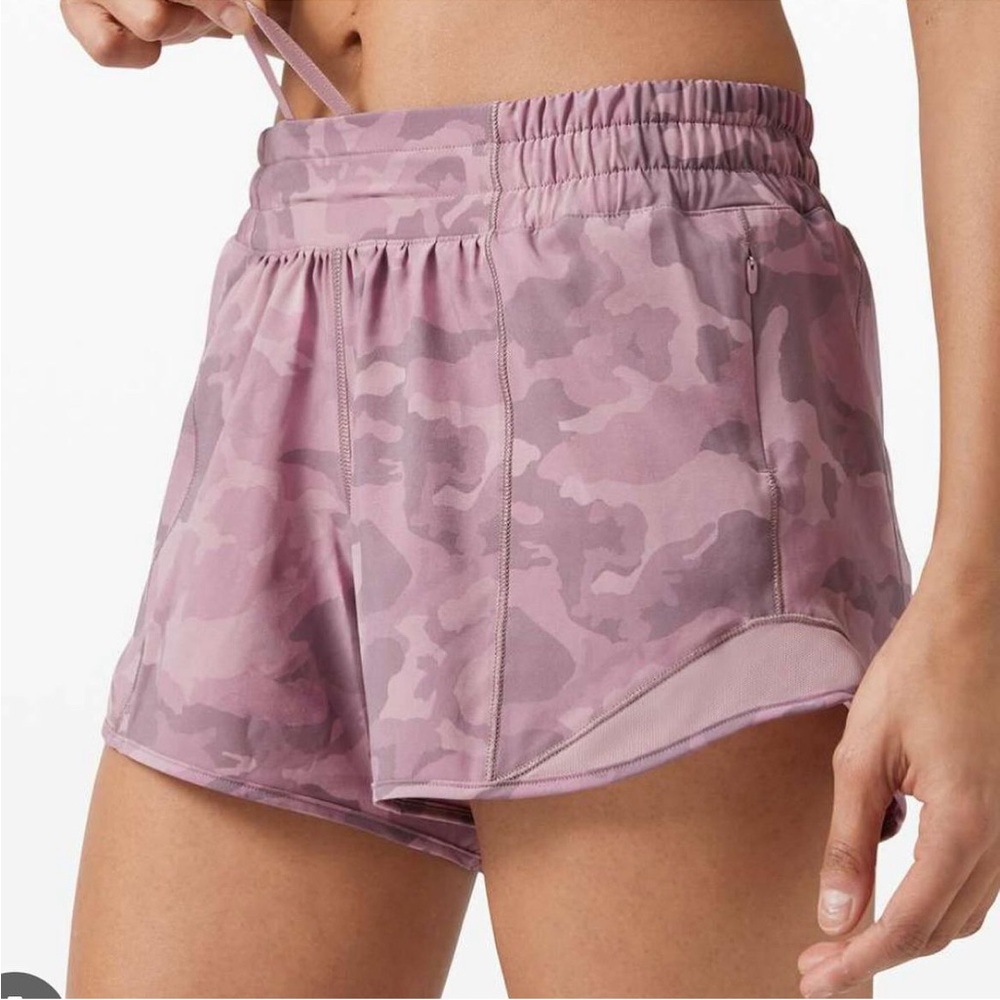 Lululemon Hotty Hot shorts (4 in inseam) pink camo